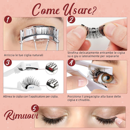 Kit Ciglia Magnetiche con Applicatore